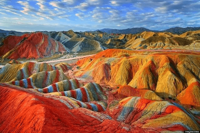 UNESCO World Cultural Heritage Zhangye Colorful Danxia